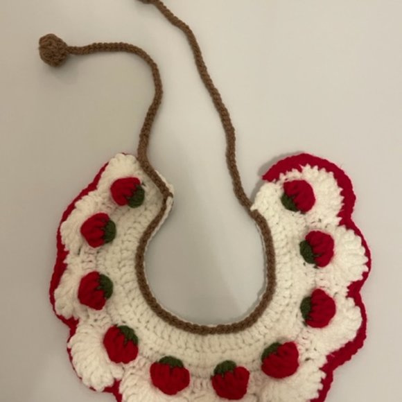 Crochet Handmade Pet Collar for Cats or Dogs - Picture 2 of 11